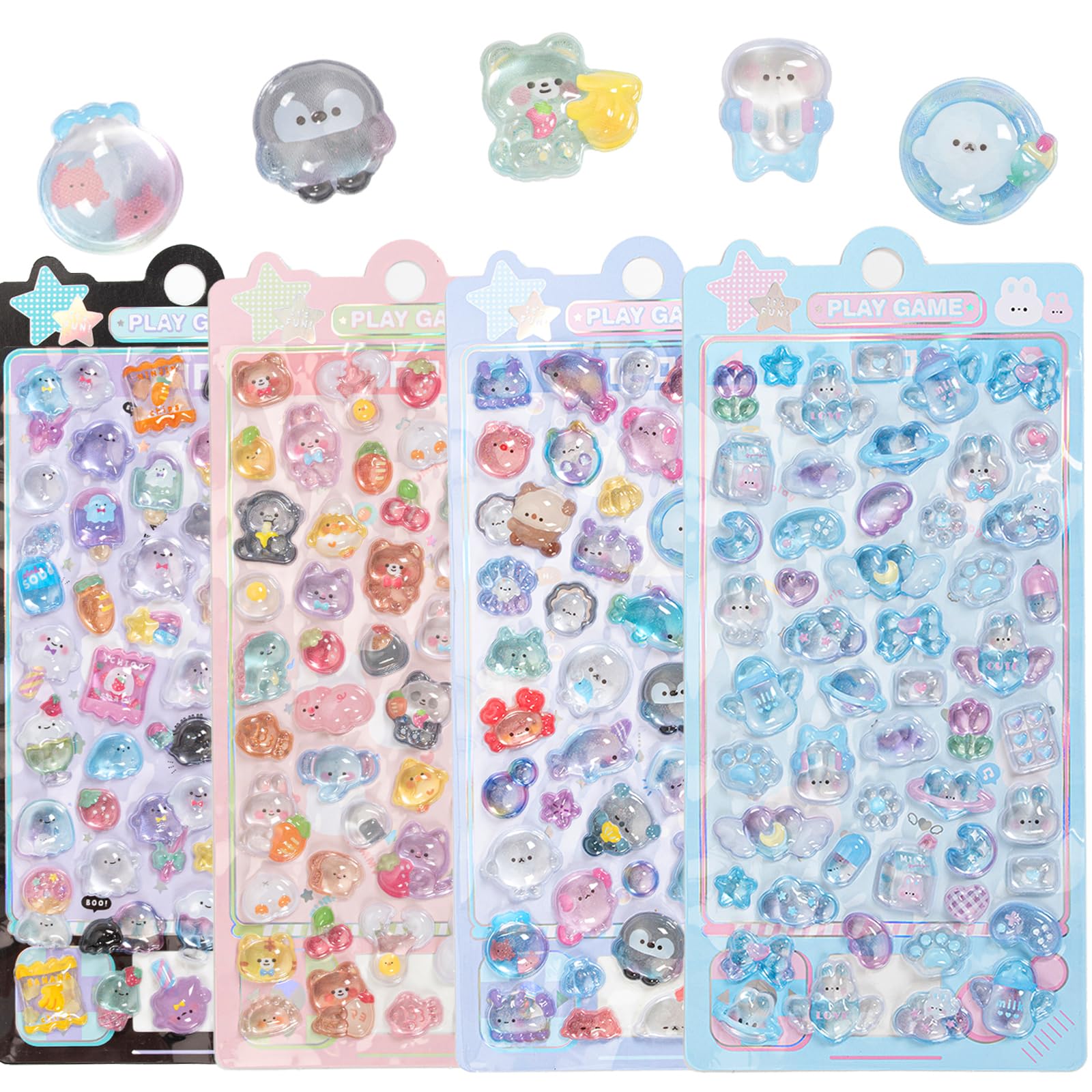 Amazon | 【4袋セット】固体樹脂ボンボン 3Dシール ドロップ充填水滴